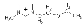 1-ethyl-3-methylimidazolium ethyl sulfate szerkezeti képlete A képen az 1-ethyl-3-methylimidazolium ethyl sulfate kémiai vegyület szerkezeti képlete látható.