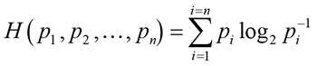 Entrópia matematikai képlete A képen az entrópia matematikai képlete látható, amely a valószínűségek logaritmusának összegét jelenti.