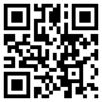 QR kód weboldalra mutat Fekete-fehér QR kód, amely egy weboldalra vagy információra mutat.