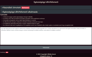 Egészségügyi álhírfelismerő alkalmazás felülete Egészségügyi álhírfelismerő alkalmazás, amely segít az egészségügyi szövegek hitelességének ellenőrzésében.