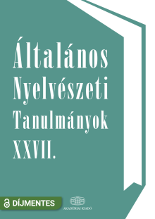 Általános Nyelvészeti Tanulmányok XXVII.