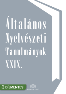 Általános Nyelvészeti Tanulmányok XXIX.