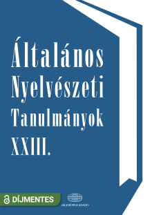 Általános Nyelvészeti Tanulmányok XXIII.