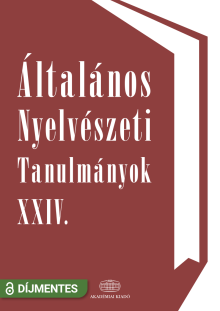 Általános Nyelvészeti Tanulmányok XXIV.