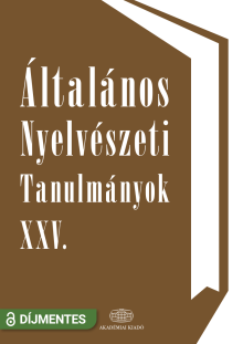 Általános Nyelvészeti Tanulmányok XXV.