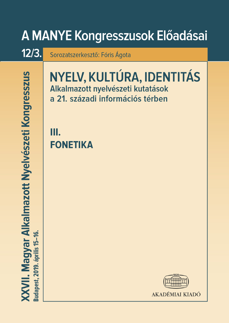 Nyelv, kultúra, identitás III. Fonetika