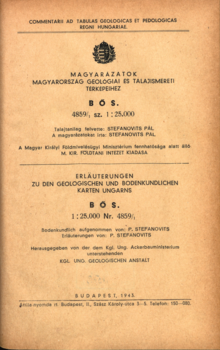 Magyarország geológiai és talajismereti térképe - Bős, 1943 Magyarország geológiai és talajismereti térképe Bős településre fókuszálva, Stefanovits Pál által készítve, 1943-ban kiadva.