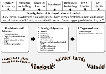 Pénzügyi elemző és diagnóziskészítő modul bemutatása Pénzügyi elemző és diagnóziskészítő modul, jövedelemtermelő képesség, pénzügyi folyamatok, vagyon szerkezet.