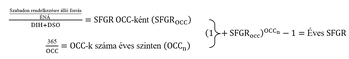 Szabadon rendelkezésre álló forrás és éves SFGR kiszámítása Matematikai képletek a szabadon rendelkezésre álló forrás és éves SFGR kiszámításához.